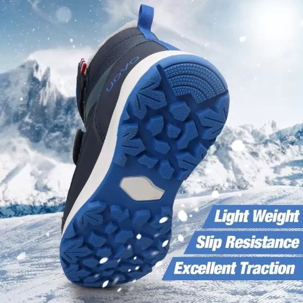 UOVO Boys Snow Boots Boys Boots Winter Boots for Kids Waterproof Winter Snow Boots for Boys Warm Slip Resistant Outdoor 