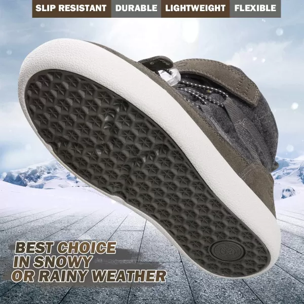 UOVO Boys Snow Boots Boys Boots Winter Boots for Kids Waterproof Winter Snow Boots for Boys Warm Slip Resistant Outdoor 