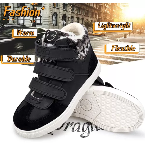 UOVO Boys Winter Boots Boys Hiking Boots Shoes Waterproof Boys Boots Sneakers Kids Outdoor Winter Shoes Hi Top Boys Snow Boots Slip Resistant 