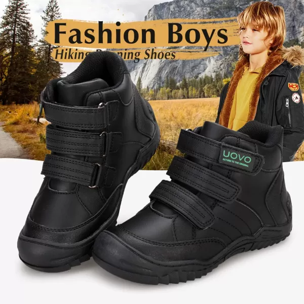 UOVO Boys Winter Boots Boys Hiking Boots Shoes Waterproof Boys Boots Sneakers Kids Outdoor Winter Shoes Hi Top Boys Snow Boots Slip Resistant 