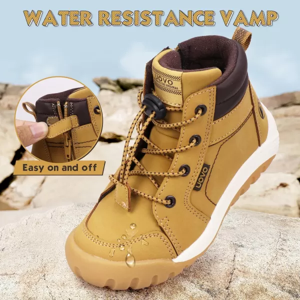 UOVO Boys Winter Boots Boys Hiking Boots Shoes Waterproof Boys Boots Sneakers Kids Outdoor Winter Shoes Hi Top Boys Snow Boots Slip Resistant 