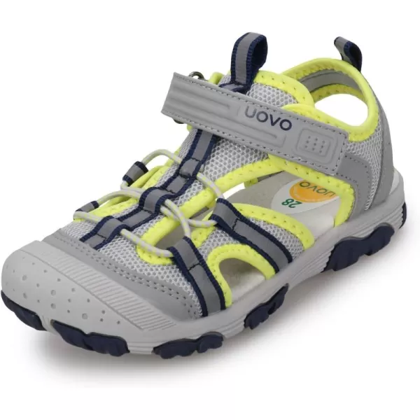 UOVO Boys Sandals Kids Sandals Hiking Athletic Closed-Toe Beach Summer Sandals for Boys Quick-Drying Slip Resistant
