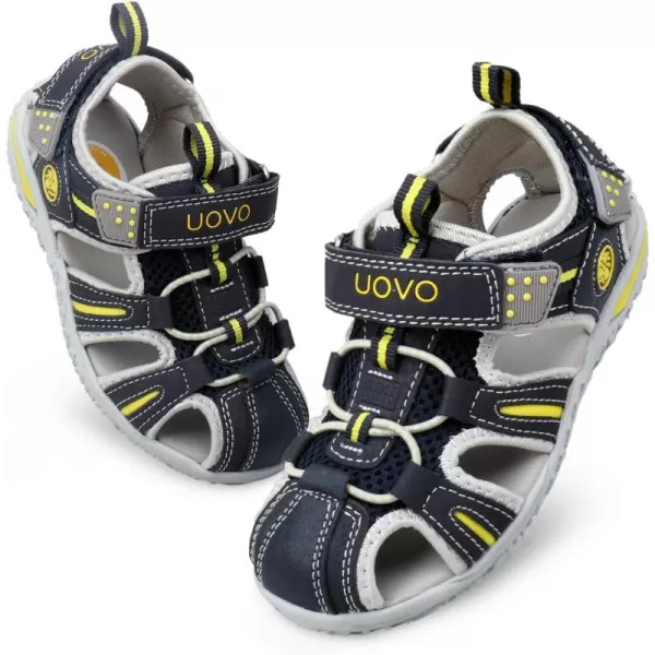 UOVO Boys Sandals Kids Sandals Hiking Athletic Closed-Toe Beach Summer Sandals for Boys Quick-Drying Slip Resistant
