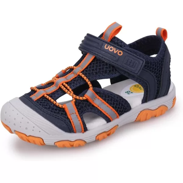 UOVO Boys Sandals Kids Sandals Hiking Athletic Closed-Toe Beach Summer Sandals for Boys Quick-Drying Slip Resistant