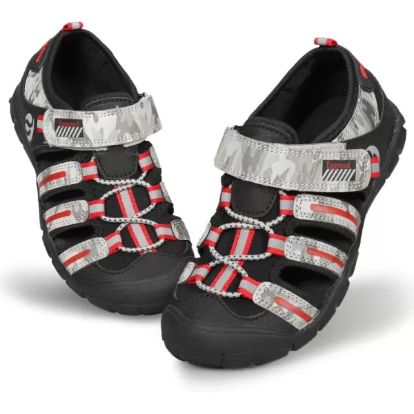 UOVO Boys Sandals Kids Sandals Hiking Athletic Closed-Toe Beach Summer Sandals for Boys Quick-Drying Slip Resistant