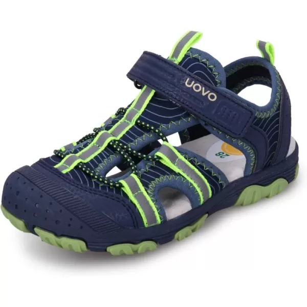 UOVO Boys Sandals Kids Sandals Hiking Athletic Closed-Toe Beach Summer Sandals for Boys Quick-Drying Slip Resistant
