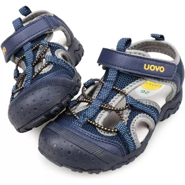 UOVO Boys Sandals Kids Sandals Hiking Athletic Closed-Toe Beach Summer Sandals for Boys Quick-Drying Slip Resistant