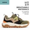 imageUOVO Kids Waterproof Hiking Shoes  NonSlip Outdoor Trail Sneakers for Boys ampamp Girls Lightweight Breathable Trekking BootsKhaki