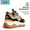 imageUOVO Kids Waterproof Hiking Shoes  NonSlip Outdoor Trail Sneakers for Boys ampamp Girls Lightweight Breathable Trekking BootsKhaki