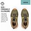 imageUOVO Kids Waterproof Hiking Shoes  NonSlip Outdoor Trail Sneakers for Boys ampamp Girls Lightweight Breathable Trekking BootsKhaki