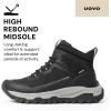 imageUOVO Mens Waterproof Hiking Boots  AllSeason NonSlip Outdoor Work ampamp Trail FootwearBlack