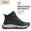 imageUOVO Mens Waterproof Hiking Boots  AllSeason NonSlip Outdoor Work ampamp Trail FootwearBlack