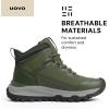 imageUOVO Mens Waterproof Hiking Boots  AllSeason NonSlip Outdoor Work ampamp Trail FootwearMilitary Green