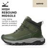 imageUOVO Mens Waterproof Hiking Boots  AllSeason NonSlip Outdoor Work ampamp Trail FootwearMilitary Green