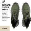 imageUOVO Mens Waterproof Hiking Boots  AllSeason NonSlip Outdoor Work ampamp Trail FootwearMilitary Green