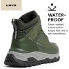 imageUOVO Mens Waterproof Hiking Boots  AllSeason NonSlip Outdoor Work ampamp Trail FootwearMilitary Green