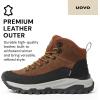 imageUOVO Mens Winter Boot Waterproof LeatherDark Brown