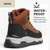 imageUOVO Mens Winter Boot Waterproof LeatherDark Brown