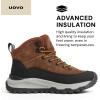 imageUOVO Mens Winter Boot Waterproof LeatherDark Brown