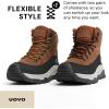 imageUOVO Mens Winter Boot Waterproof LeatherDark Brown