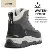 imageUOVO Mens Winter Boot Waterproof LeatherDark Grey