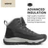 imageUOVO Mens Winter Boot Waterproof LeatherDark Grey