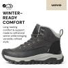 imageUOVO Mens Winter Boot Waterproof LeatherDark Grey