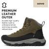 imageUOVO Mens Winter Boot Waterproof LeatherKhaki