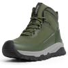 imageUOVO Mens Waterproof Hiking Boots  AllSeason NonSlip Outdoor Work ampamp Trail FootwearMilitary Green