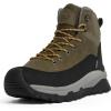 imageUOVO Mens Winter Boot Waterproof LeatherKhaki
