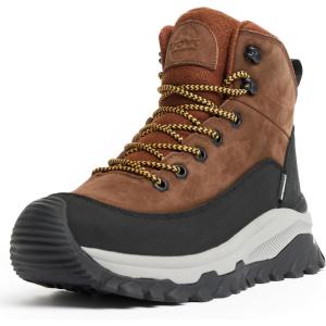 imageUOVO Mens Winter Boot Waterproof LeatherDark Brown