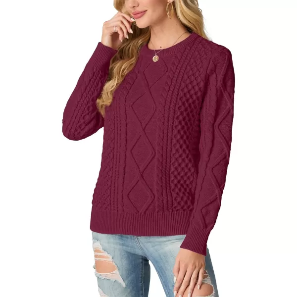 GRECERELLE Women's 2024 Fall &amp; Winter Fashion Sweater Crewneck Long Sleeve Cable Knit Chunky Vintage Casual Pullover Tops
