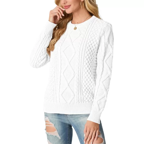 GRECERELLE Women's 2024 Fall &amp; Winter Fashion Sweater Crewneck Long Sleeve Cable Knit Chunky Vintage Casual Pullover Tops