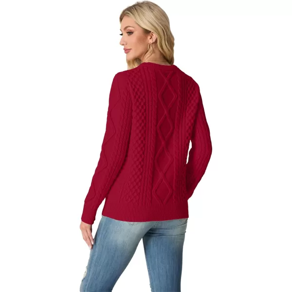 GRECERELLE Women's 2024 Fall &amp; Winter Fashion Sweater Crewneck Long Sleeve Cable Knit Chunky Vintage Casual Pullover Tops