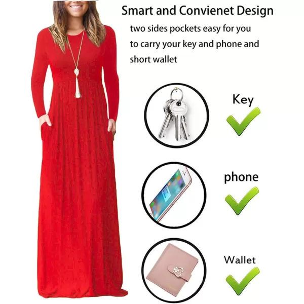 GRECERELLE Womens 2024 Maxi Dresses Long Sleeve Casual Long T Shirt Dress Travel Vacation Outfits