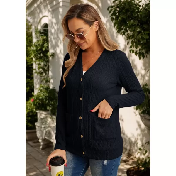 GRECERELLE Women's Lightweight Cardigan Sweater Casual Long Sleeve Knit Cardigan Open Front Outwear Jacket with Pockets