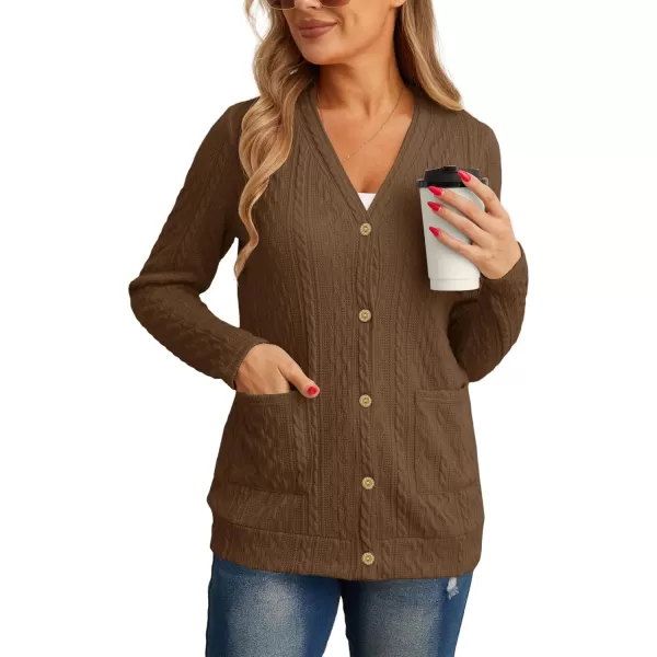 GRECERELLE Women's Lightweight Cardigan Sweater Casual Long Sleeve Knit Cardigan Open Front Outwear Jacket with Pockets