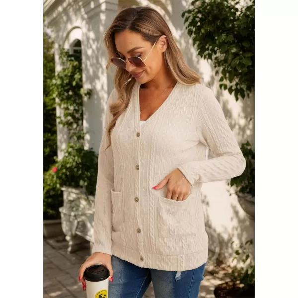 GRECERELLE Women's Lightweight Cardigan Sweater Casual Long Sleeve Knit Cardigan Open Front Outwear Jacket with Pockets