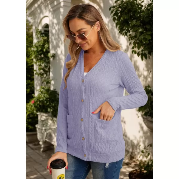 GRECERELLE Women's Lightweight Cardigan Sweater Casual Long Sleeve Knit Cardigan Open Front Outwear Jacket with Pockets