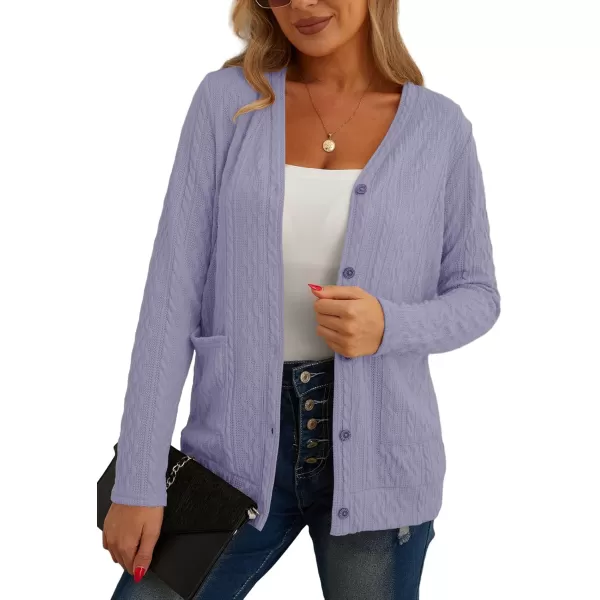 GRECERELLE Women's Lightweight Cardigan Sweater Casual Long Sleeve Knit Cardigan Open Front Outwear Jacket with Pockets
