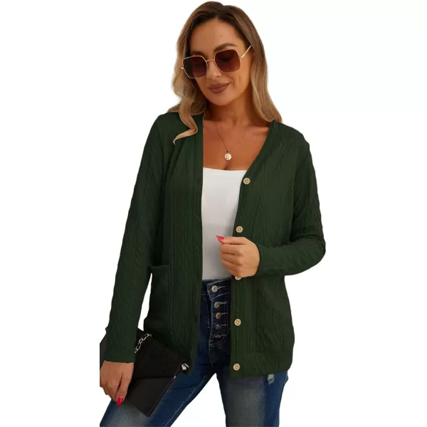 GRECERELLE Women's Lightweight Cardigan Sweater Casual Long Sleeve Knit Cardigan Open Front Outwear Jacket with Pockets