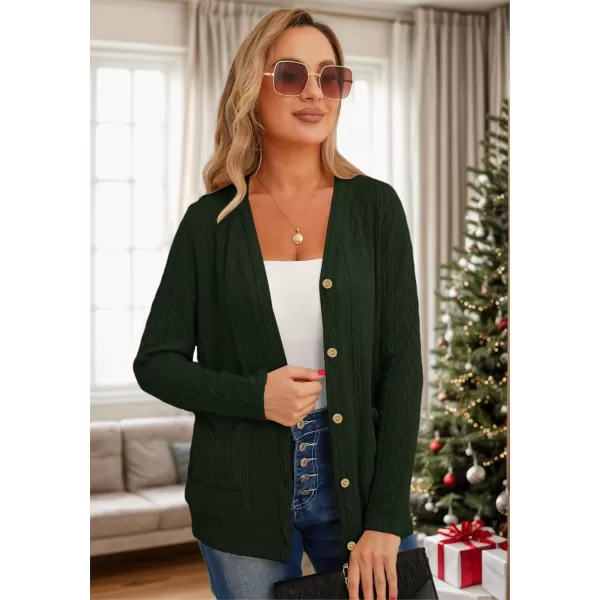 GRECERELLE Women's Lightweight Cardigan Sweater Casual Long Sleeve Knit Cardigan Open Front Outwear Jacket with Pockets