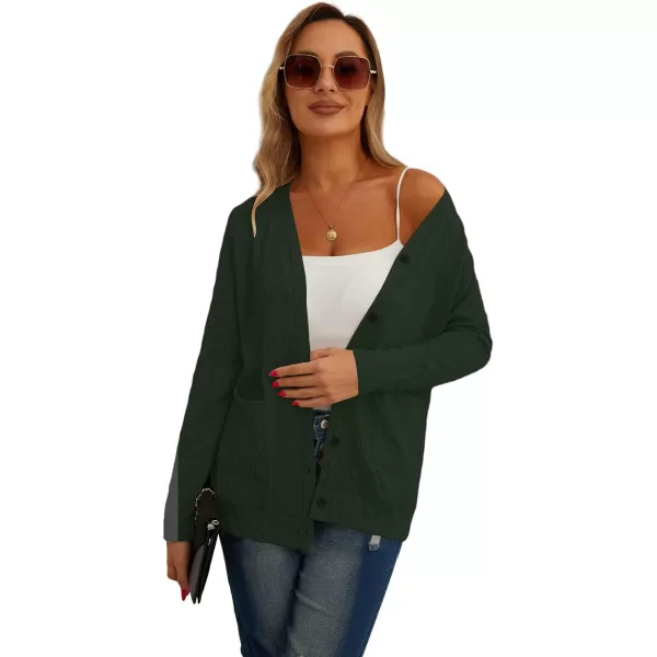 GRECERELLE Women's Lightweight Cardigan Sweater Casual Long Sleeve Knit Cardigan Open Front Outwear Jacket with Pockets