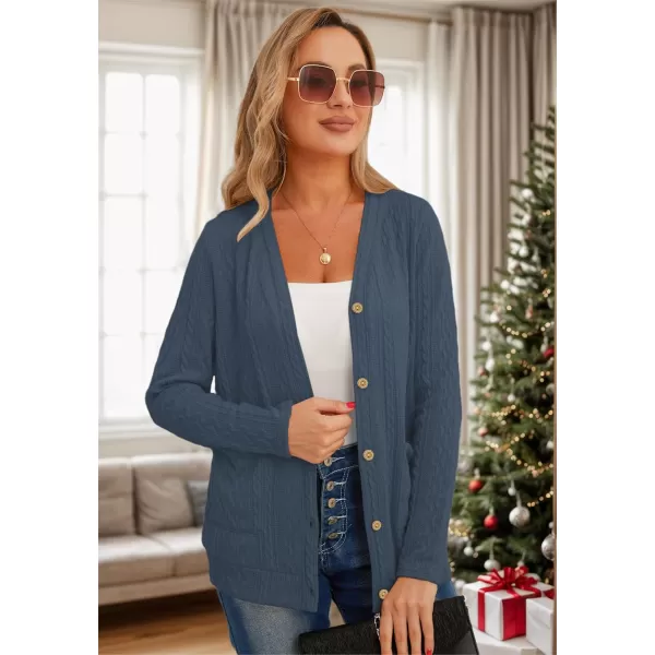 GRECERELLE Women's Lightweight Cardigan Sweater Casual Long Sleeve Knit Cardigan Open Front Outwear Jacket with Pockets