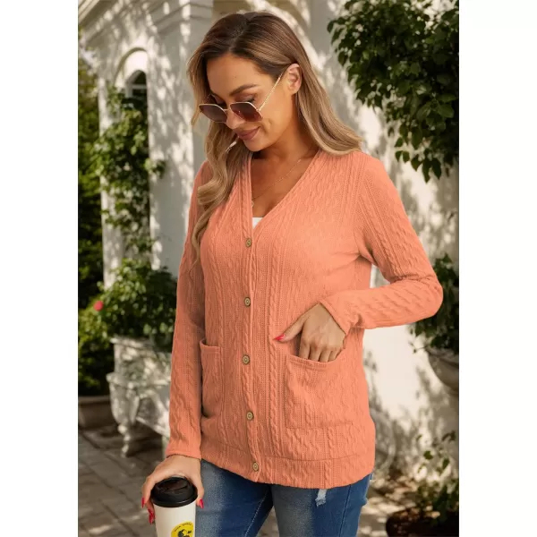 GRECERELLE Women's Lightweight Cardigan Sweater Casual Long Sleeve Knit Cardigan Open Front Outwear Jacket with Pockets