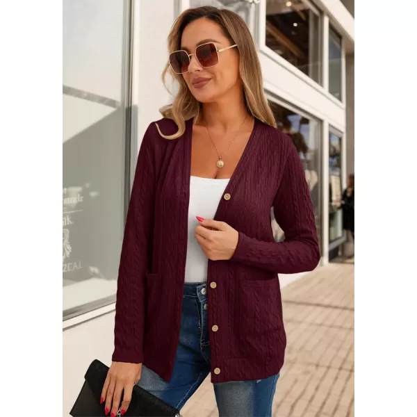GRECERELLE Women's Lightweight Cardigan Sweater Casual Long Sleeve Knit Cardigan Open Front Outwear Jacket with Pockets