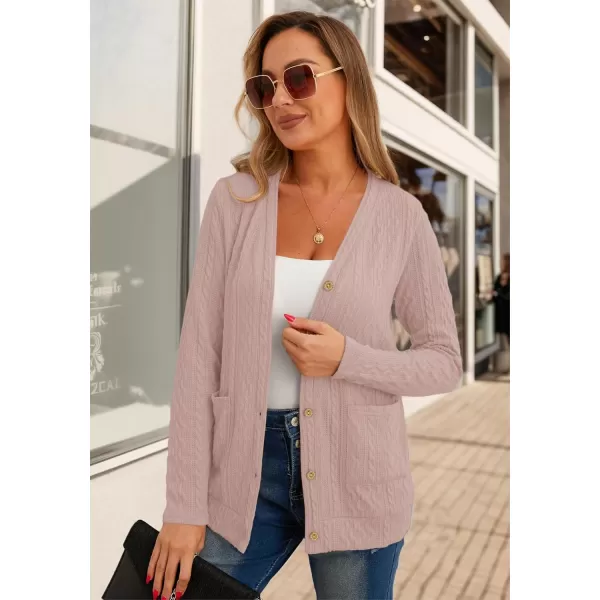 GRECERELLE Women's Lightweight Cardigan Sweater Casual Long Sleeve Knit Cardigan Open Front Outwear Jacket with Pockets
