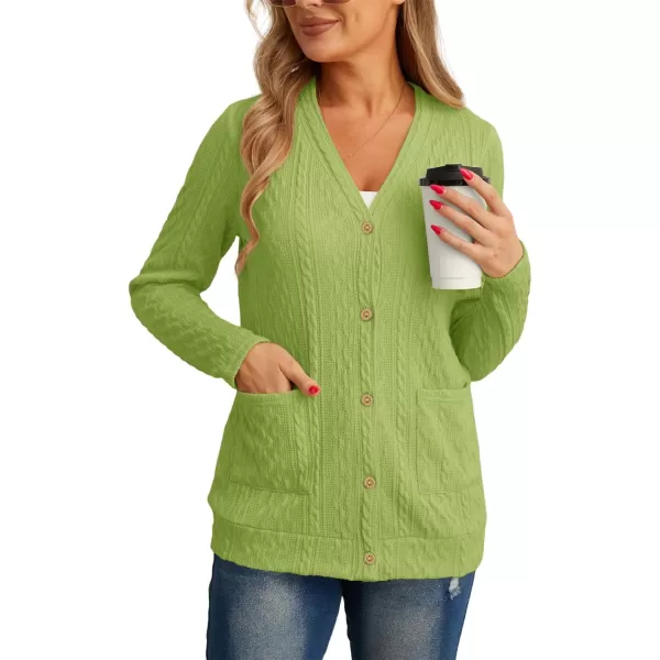GRECERELLE Women's Lightweight Cardigan Sweater Casual Long Sleeve Knit Cardigan Open Front Outwear Jacket with Pockets