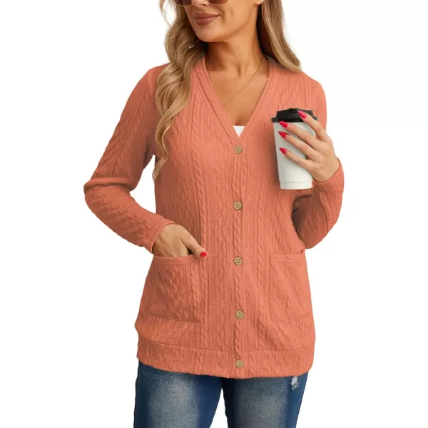 GRECERELLE Women's Lightweight Cardigan Sweater Casual Long Sleeve Knit Cardigan Open Front Outwear Jacket with Pockets