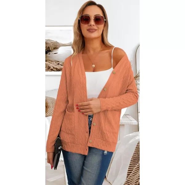 GRECERELLE Women's Lightweight Cardigan Sweater Casual Long Sleeve Knit Cardigan Open Front Outwear Jacket with Pockets